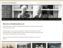 Tablet Screenshot of greatauntyalice.com